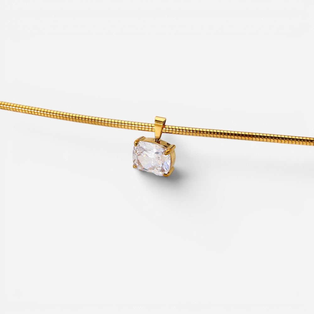 Collar Rigido Collar rígido dorado piedra – La Petite boutique